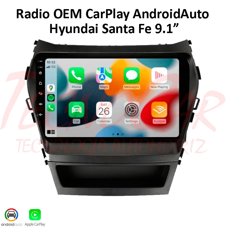 RADIO HYUNDAI SANTA FE 2012-17 CARPLAY / ANDROID AUTO / 9.1"